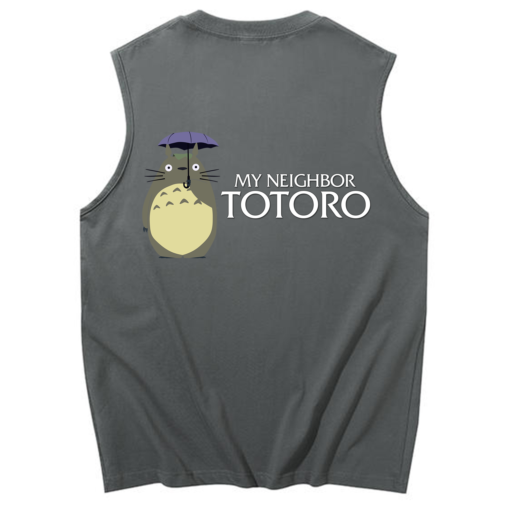 （画像用） となりのトトロ 草壁メイ 草壁サツキ My Neighbor Totoro Satsuki Kusakabe Mei Kusakabe コットン100％タンクトップ（背面プリント）